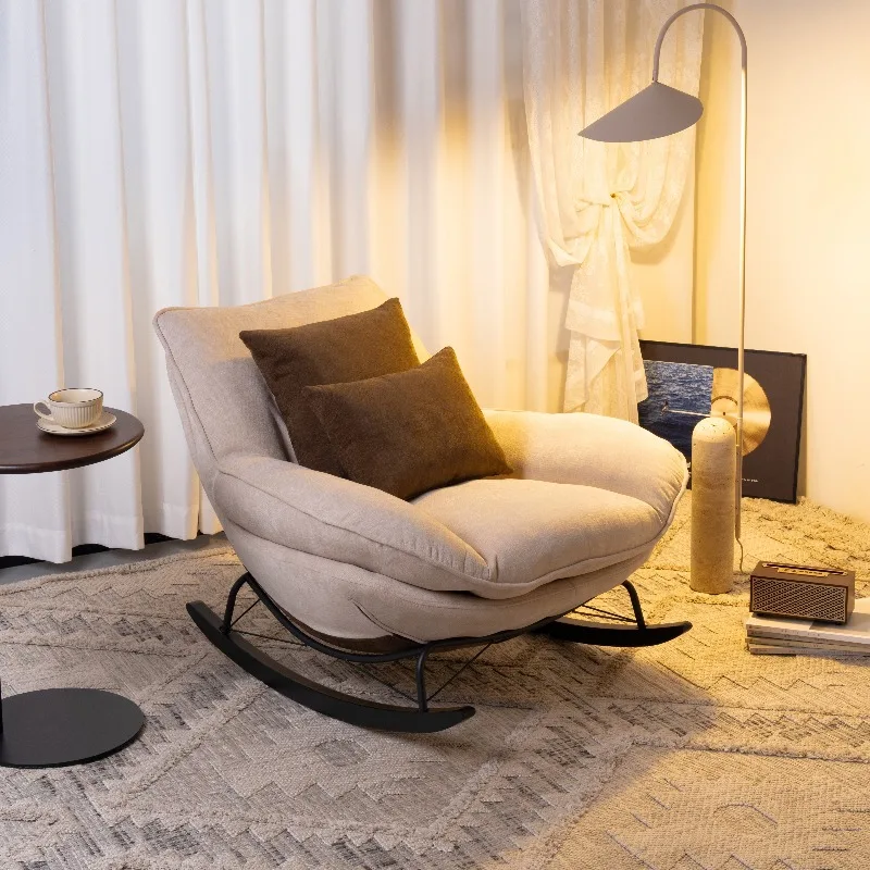 

Lounge Rocking Living Room Chairs Office Designer Modern Reading Relax Living Room Chairs Comfortable Poltrona Home Furniture