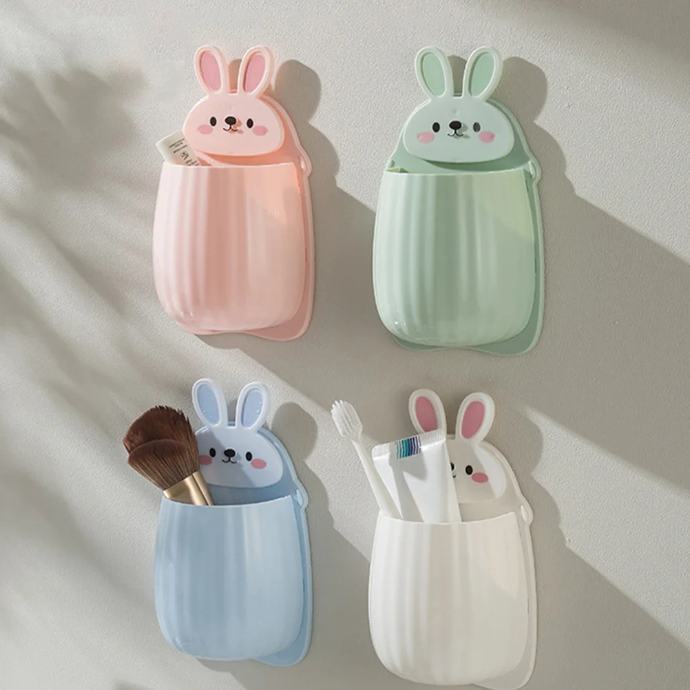 

5pcs Box Toothpaste Dispenser Holder Lipstick Holder Mount Organizer Smart Hanging Storage Basket Phone Station Box