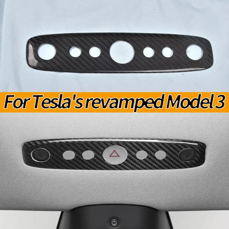 

Suitable for Tesla Model 3 2024 car interior ceiling reading light frame cover sticker decorative accessories in glossy, matte,