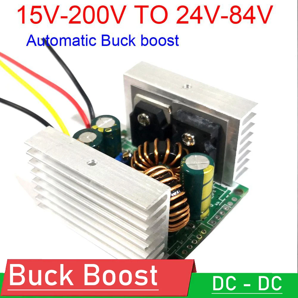 

DC-DC 15V-200V TO 24V -96V 36V 48V 60V 72V 84V Buck boost Converter CC CV Voltage Regulator Power battery Charging