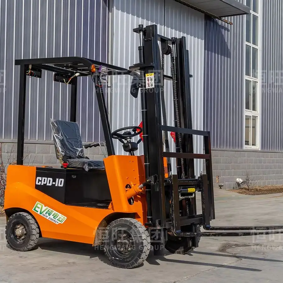 Factory Electric Forklift Truck Lithium Battery 1Ton Mini  Forklifts Truck Warehouse Loading Lifting Material Handling Machine