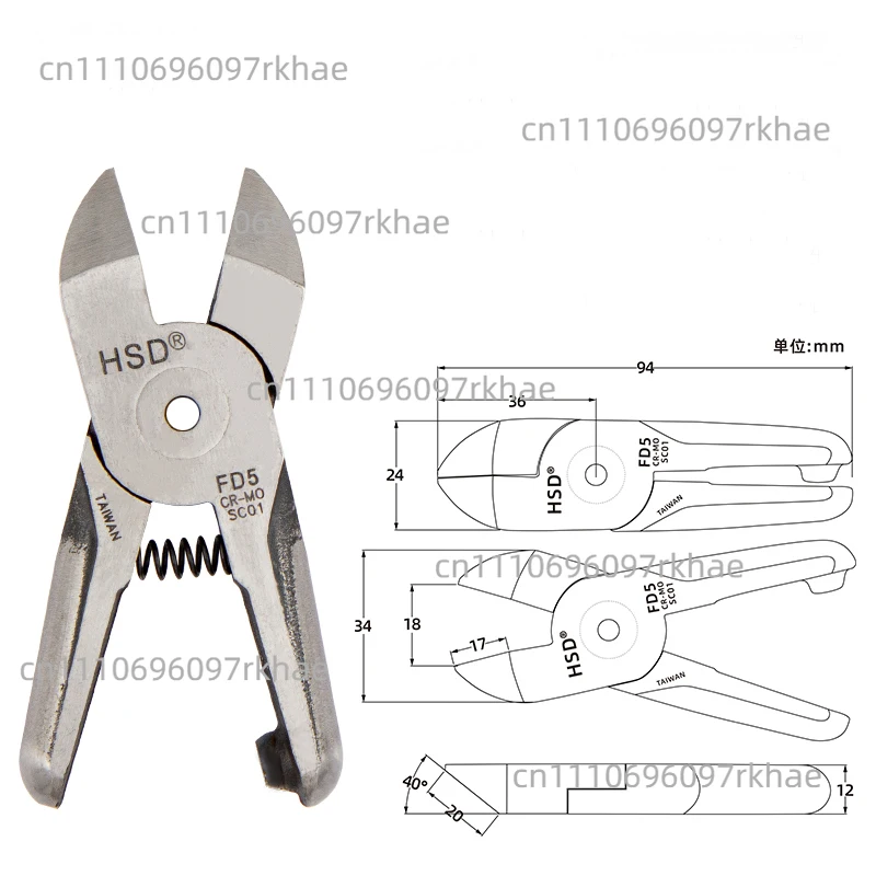 Pneumatic air Scissors cutter head for plastic, air cutting Shears head blade F5 F5S FD5 F5CT F5CTL F5LS F2504