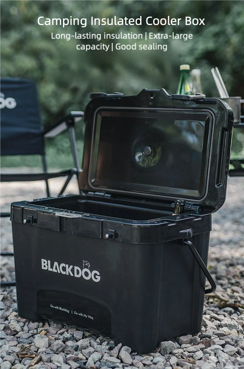 Blackdog Outdoor 26L Large Space Camping Isolierte Box Kühlschrank Tragbare Outdoor Camping Eisblock Isolierter Auto-Eiskübel – Detail 2