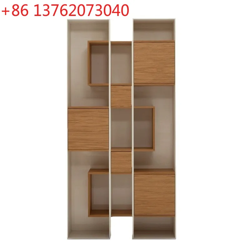 رف كتب مطلي باللون الأبيض، خزانة كتب حديثة وبسيطة، رف من خشب الجوز الشمالي #1