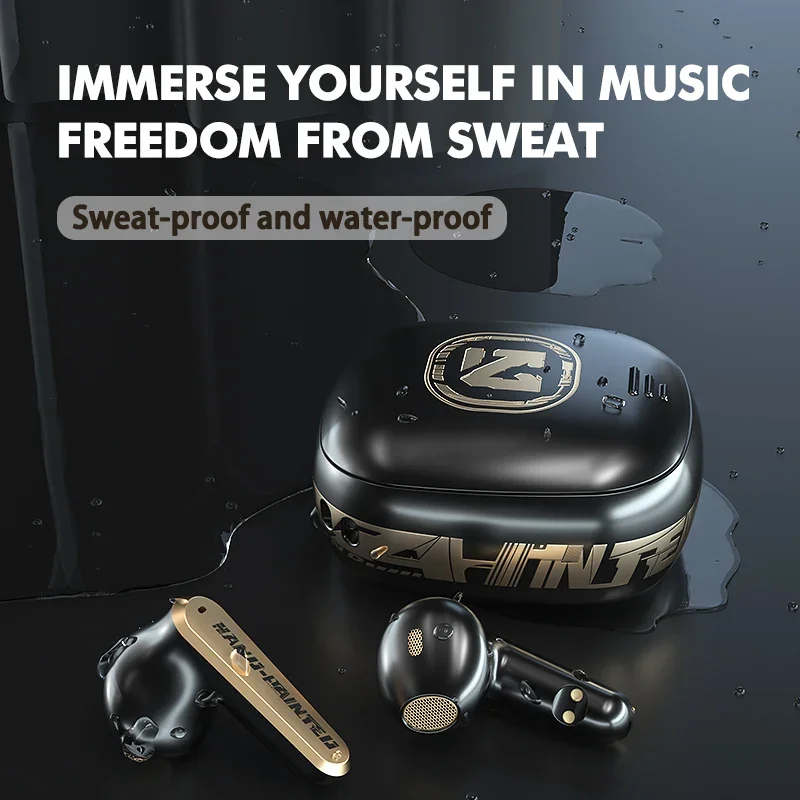 TS-300 E-sports Earphone Zero-latency ENC Bluetooth Call Noise Reduction Slider Cover Design Touch Control Sweat-proof Headset