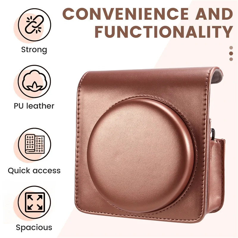 -حقيبة كاميرا ABC مع حزام كتف قابل للتعديل حقيبة كاميرا واقية لحقيبة كاميرا بولارويد SQ6 لـ Instax SQ6