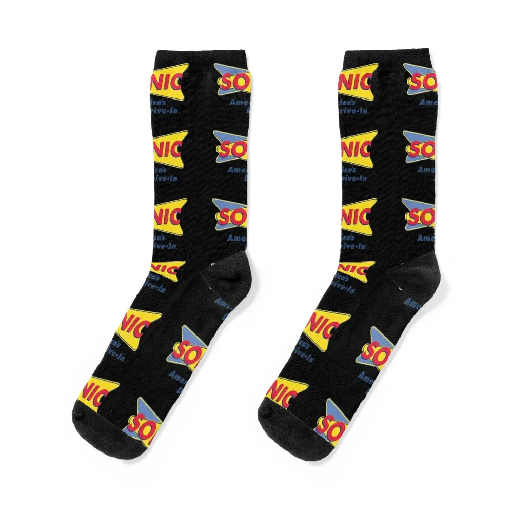 

Sonic Drive IN Socks gym men cotton high quality crazy heated Boy Child Socks Women's