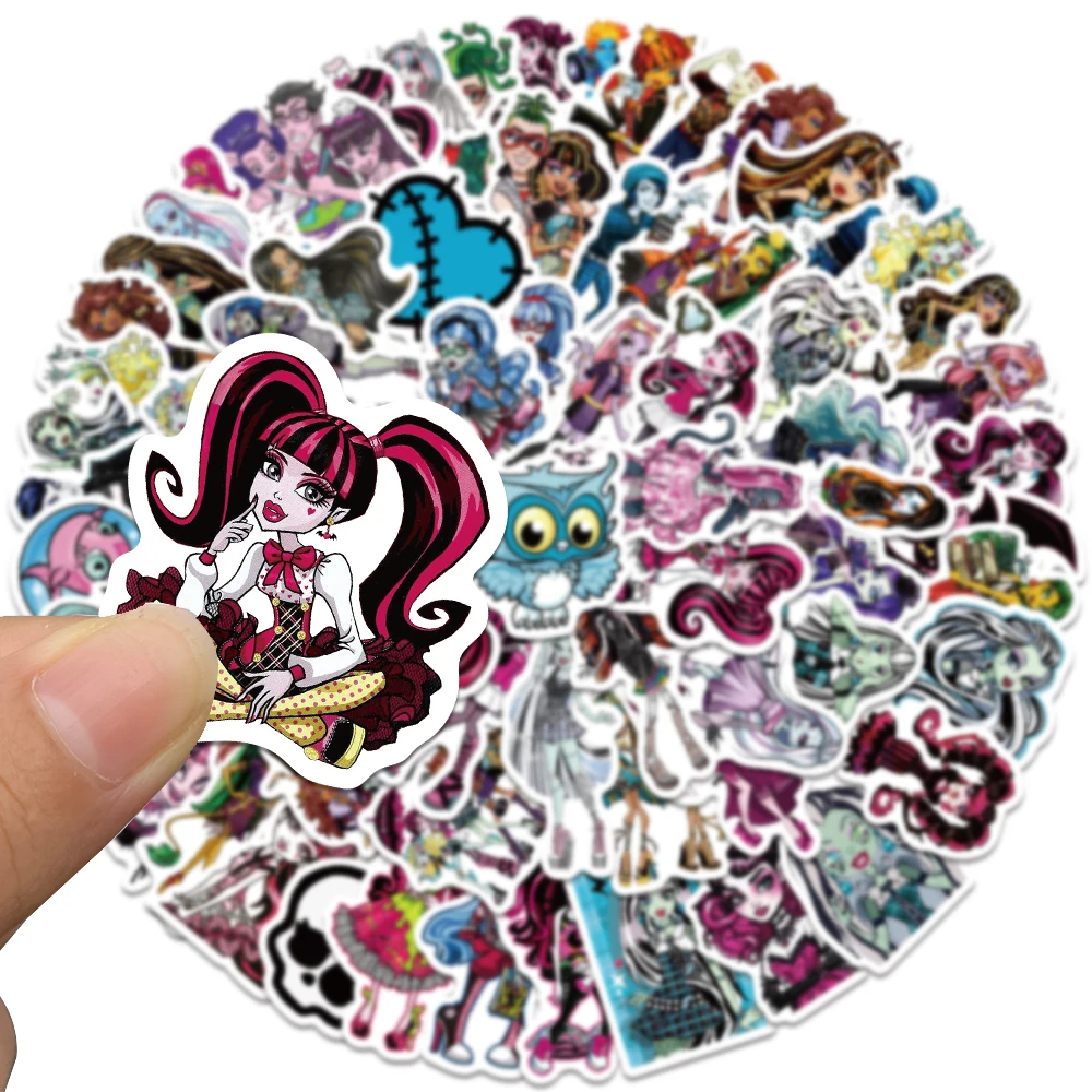 70PCS Riman Monster High School Cartoon Anime Scrapbook Stickers Luggage Skateboard Graffiti Decal Classic Toys