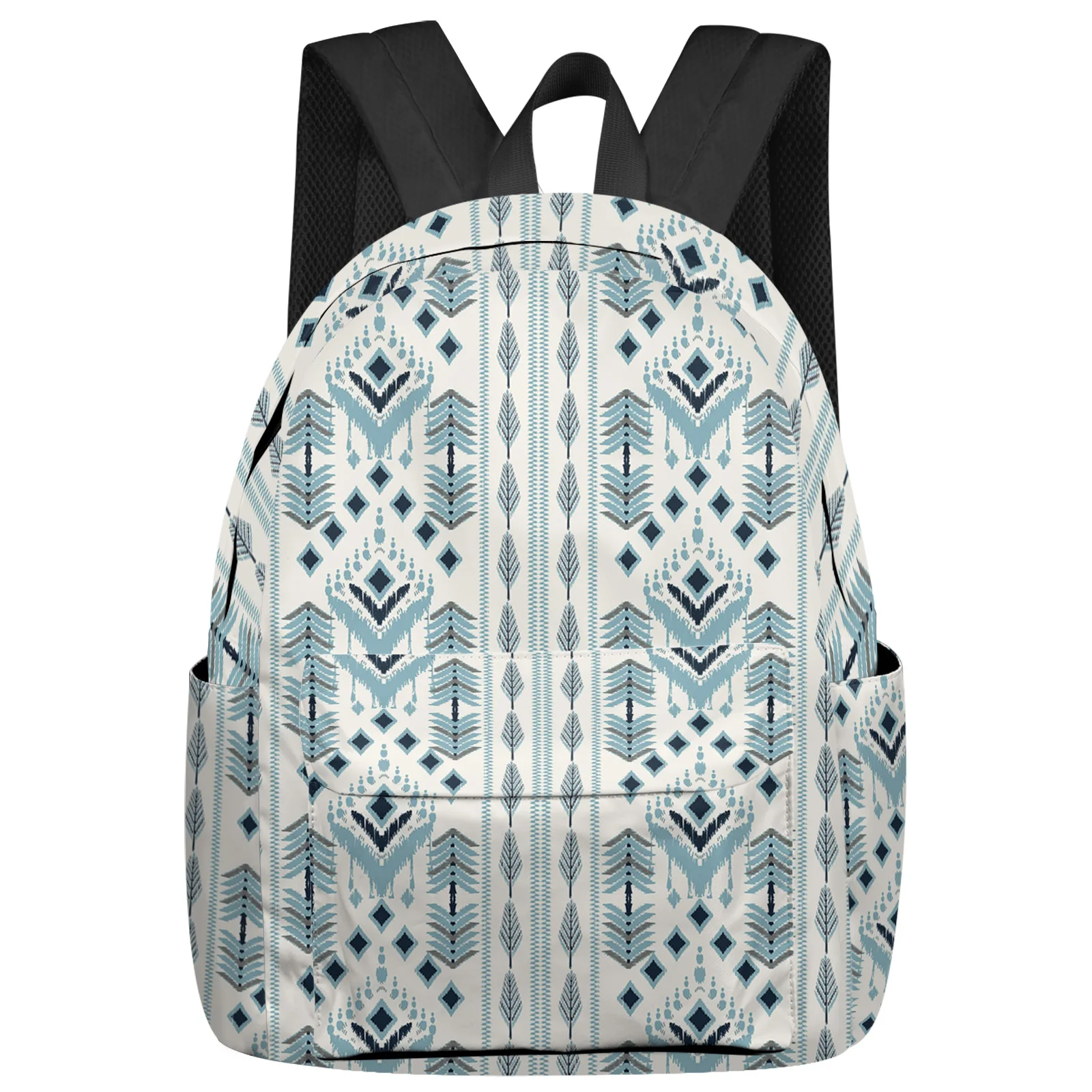 Retro Indian Diamond Block Abstract Backpack Teenagers Student School Bags Laptop Custom Backpack for Men Women Travel Bag