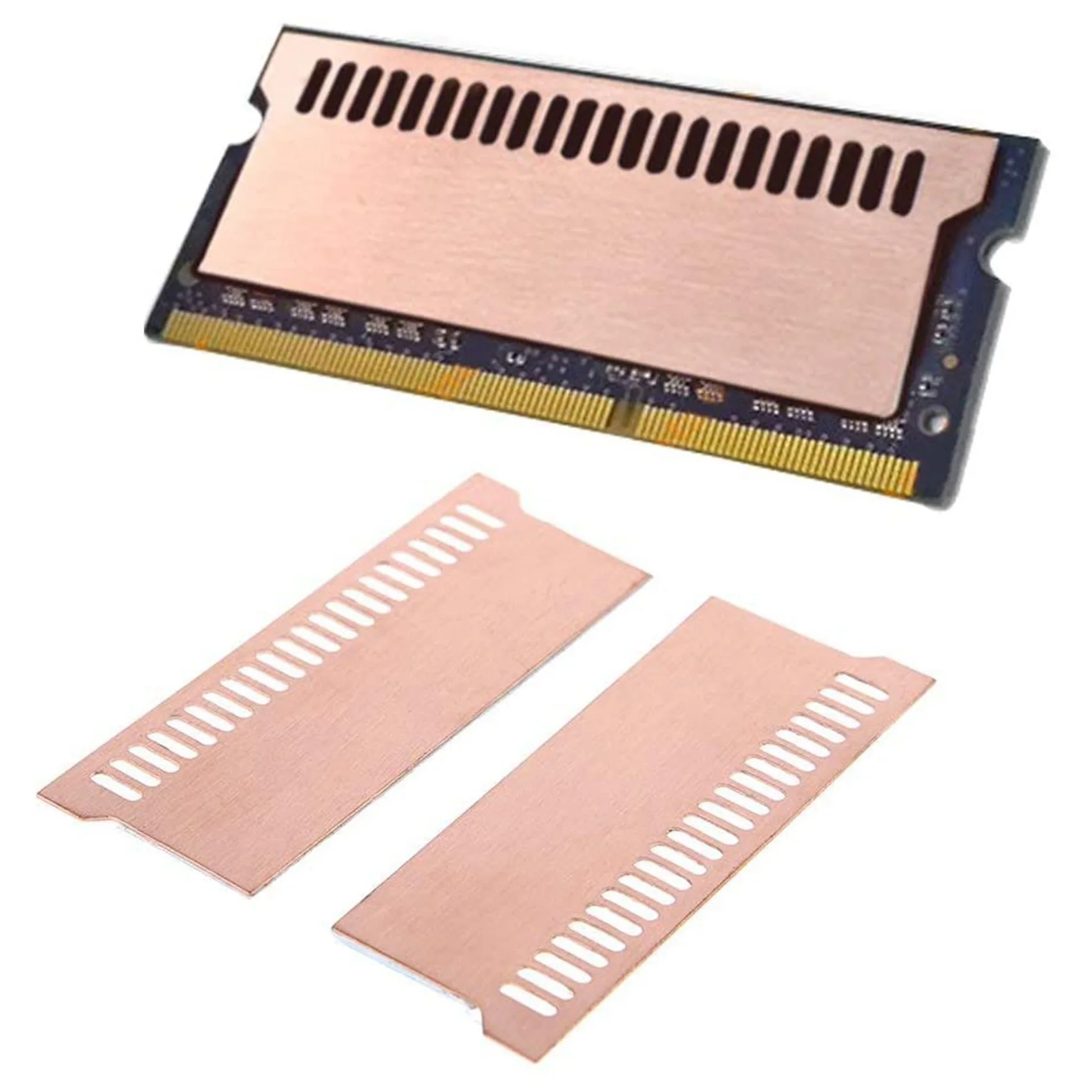 Radiator pendingin RAM 4 buah, Notebook tembaga murni untuk game Laptop Heatsink memori pendingin panas 0.5Mm