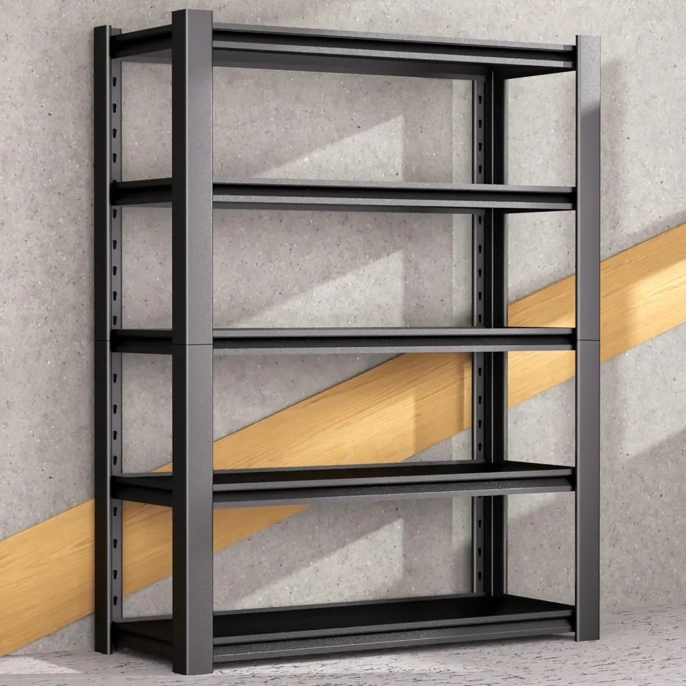 

Heavy Duty Garage Shelving Unit, 48" W Adjustable Metal Storage Rack, 5-Tier Shelves w/ 20" Depth for Garage Basement & Workshop