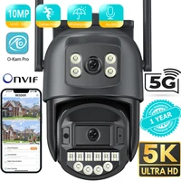 BESDER-cámara de vigilancia 5GHz con WiFi, dispositivo de seguridad para exteriores, PTZ, intercomunicador, CCTV, 5K, 10MP, lente Dual, detección humana por Ia