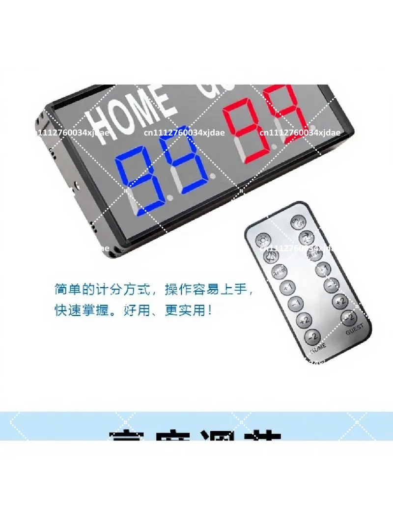 Portable Wireless Remote Control LED Scoreboard for Basketball Table Tennis Football Games