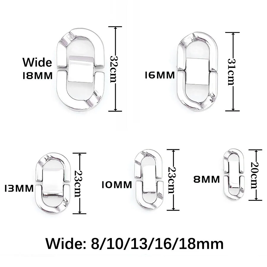 Edelstahl-Kettenverschluss für Hip-Hop-Ketten, Armbänder, Halsketten und Schmuckherstellungszubehör – Detail 1