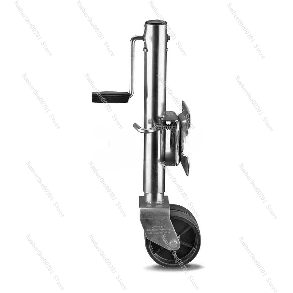 8 Inch 1500 lbs Trailer Jack, Swivel Guide Wheel with Drop Leg for RV Camper, Heavy Duty Tongue Jack for Trailers