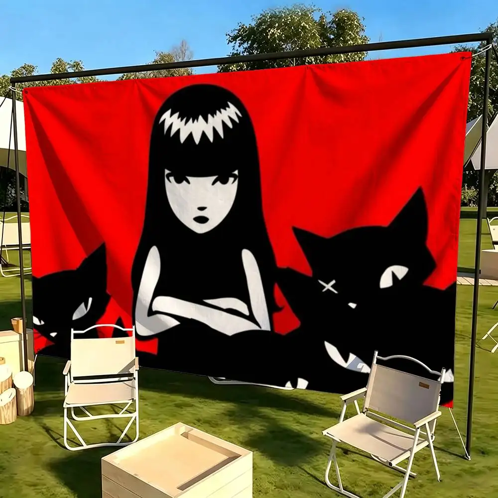 E-Emily the strange Flags Wall Hanging Tapestry Outdoor Garage Room Decorative flag Background Blanket