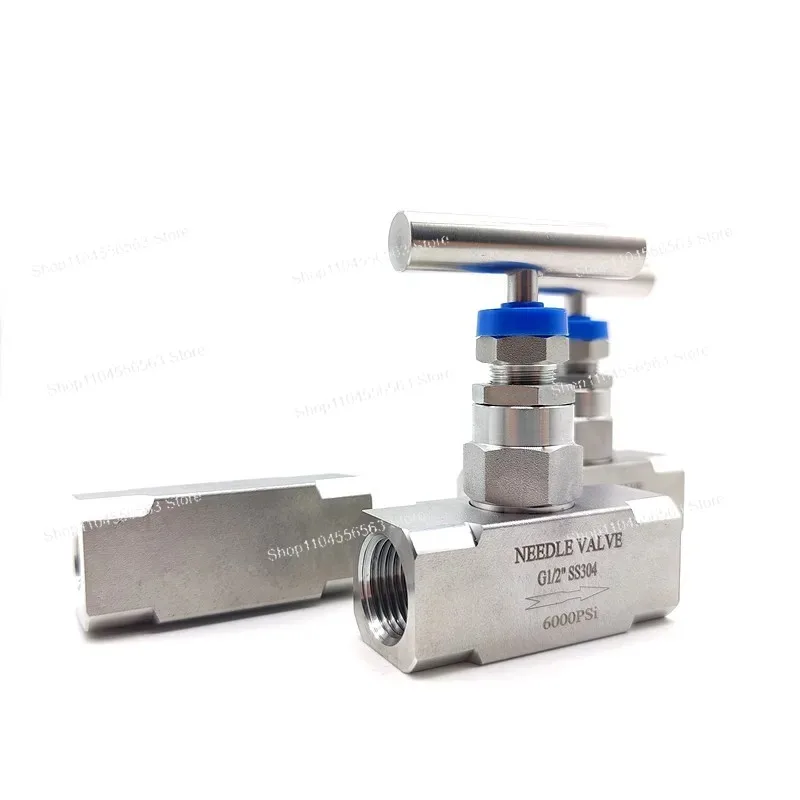 Stainless steel high pressure needle valve 6000 psi 1/4