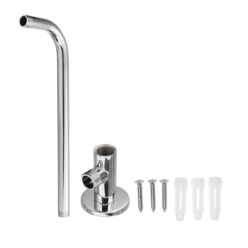 Wall Shower Arm Shower Head Extension Pipe Stainless Steel Exposed Support Fixing Rod Shower Fixing Seat Top Spray Shower Head