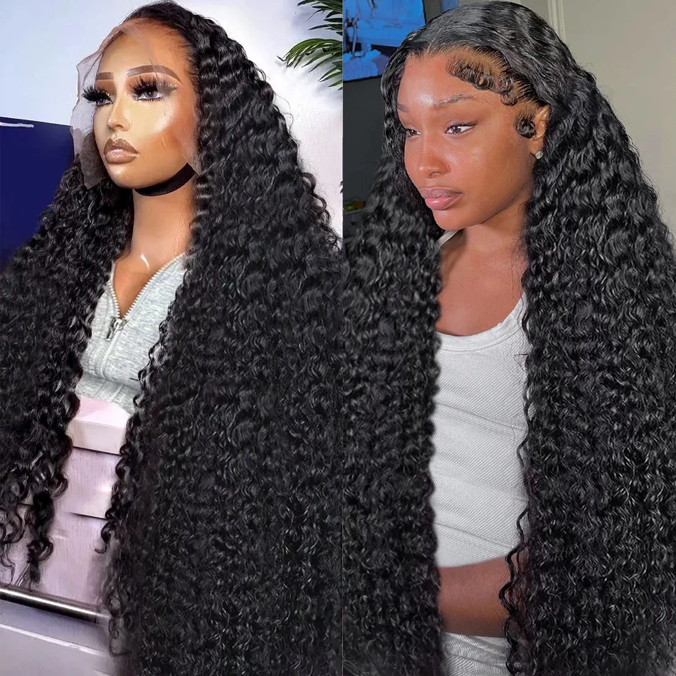 Addictive 30 Inch 250 density 13x4 Deep Wave Lace Frontal Wigs Human Hair Brazilian Loose Curly 13x6 HD Lace Front Wig For Women