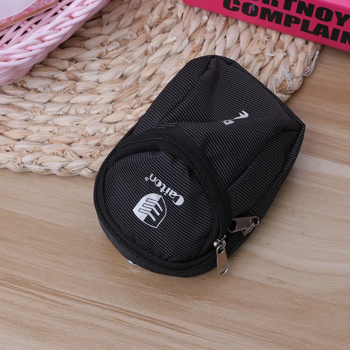 Lightweight Canvas Mini Ball Holder Pouch Bag Tees Pouch Bag (Black) Ball Pouch Bag