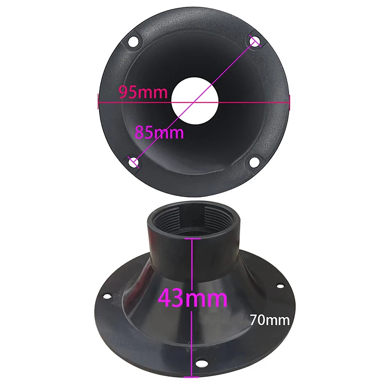 1PC 4 Inch 95mm Small Size Horn Tweeter Plastic Threaded Mouth Speaker Repair Accessories Plastic Case Home Speaker Accessories