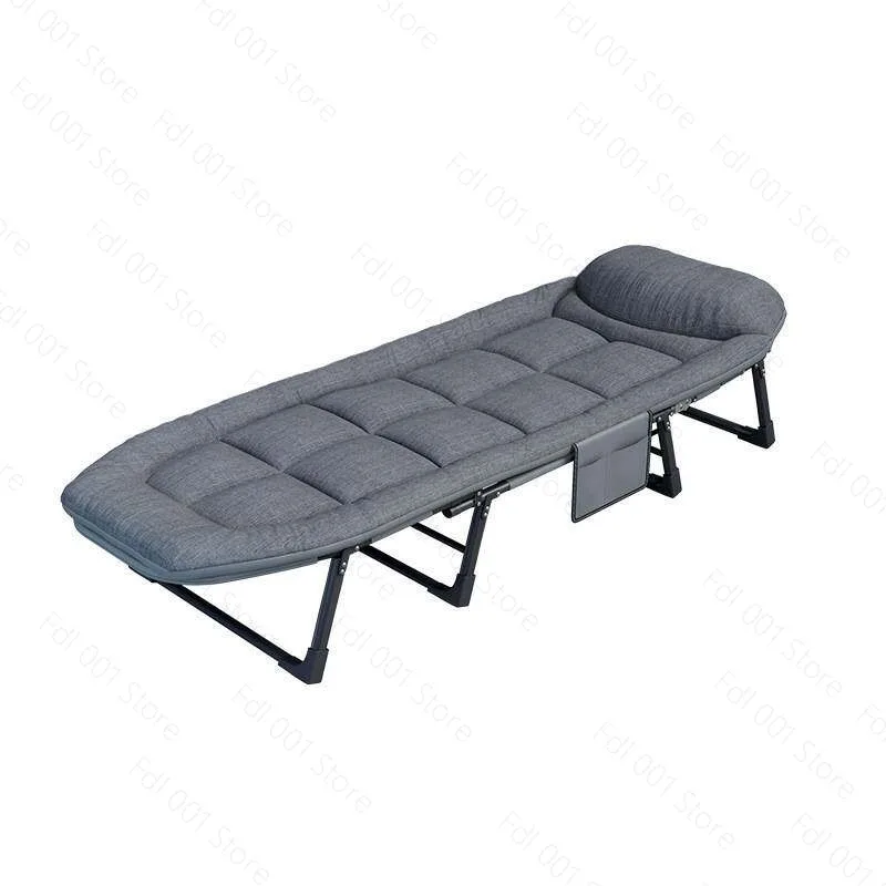 Portable Folding Sleeping Bed Heavy Duty Camping Chair Adjustable Height Mattress Outdoor Travel Home Guest Hiking