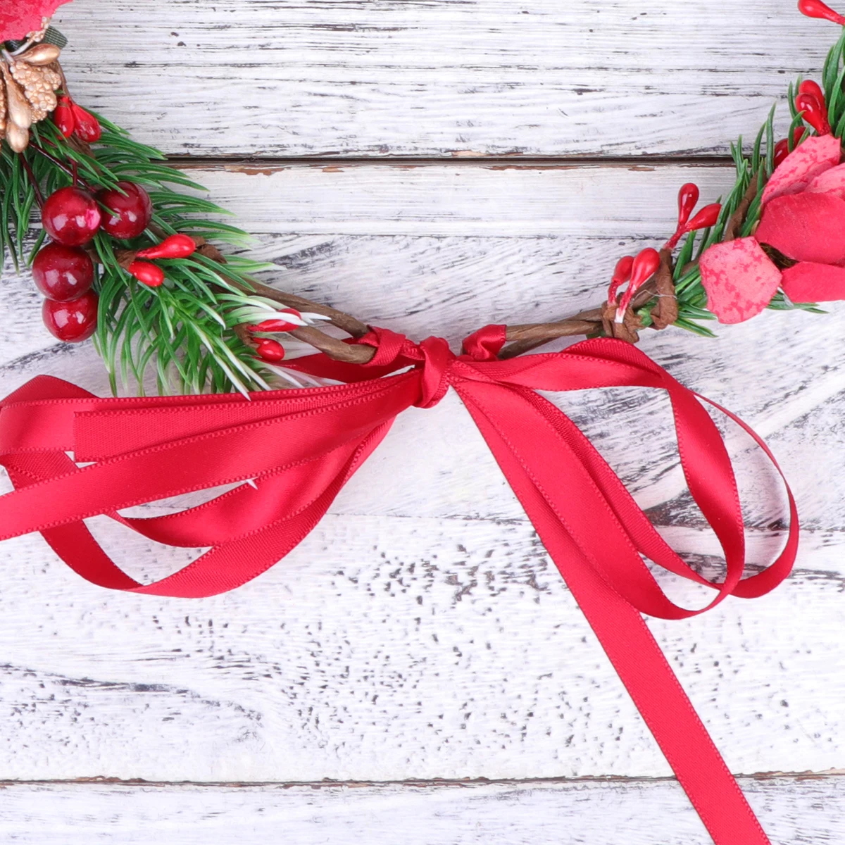 

Christmas Wreath Headdress Bridal Headwear Wedding Hairb Adjustable Girl Headb Realistic Elegant Design Ideal Events