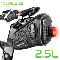 NEWBOLER NEW Bicycle Saddle Bag Waterproof MTB Road Bike Saddlebags Reflective Striped Bicycle Tool Bag Bike Bag MTB Accessories