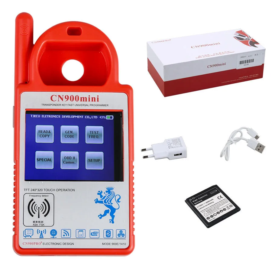 V5.18 CN900 Mini Key Transponder Programmer For 4C 46 4D 48 G Chips Copy Frequency Detection Chip English