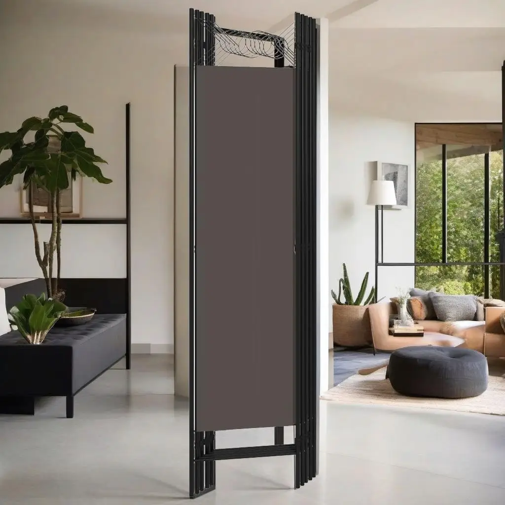 5-Piece Anthracite Room Divider 200 x 180 cm - Stylish Privacy Screen for Home Decoration