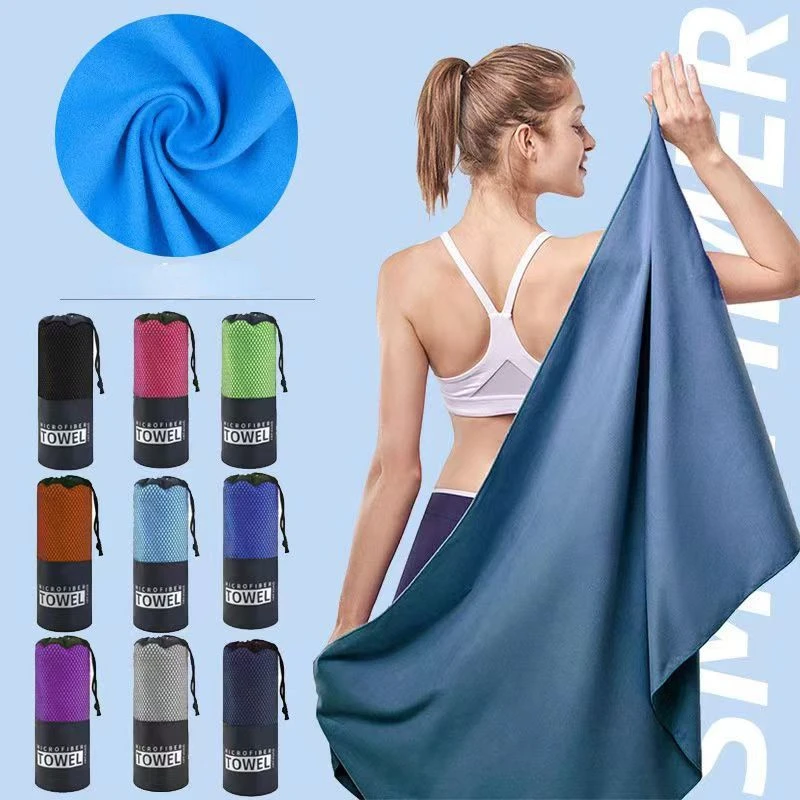 Quick Drying Microfiber Towel Portable Sport Super Absorbent Bath Beach Towel Portable Gym Towels Swimming Running Yoga Golf