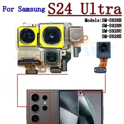 Front Rear View Back Camera For Samsung S24 Ultra S24Ultra S928 Small Frontal Main Facing Camera Module Flex Parts