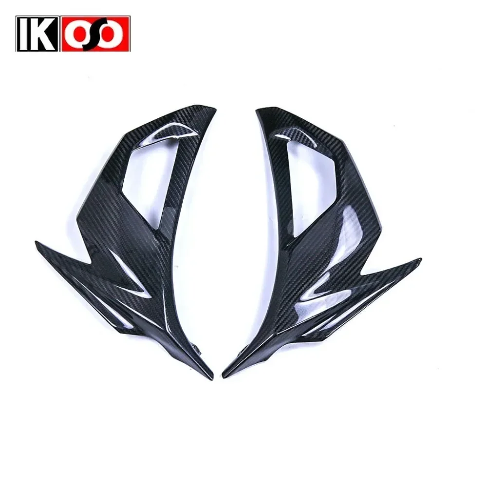 For Kawasaki Ninja 400 2018 + Pure 3K Carbon Fiber Front Lamp Housings fairing Motorcycle Modification Accessories