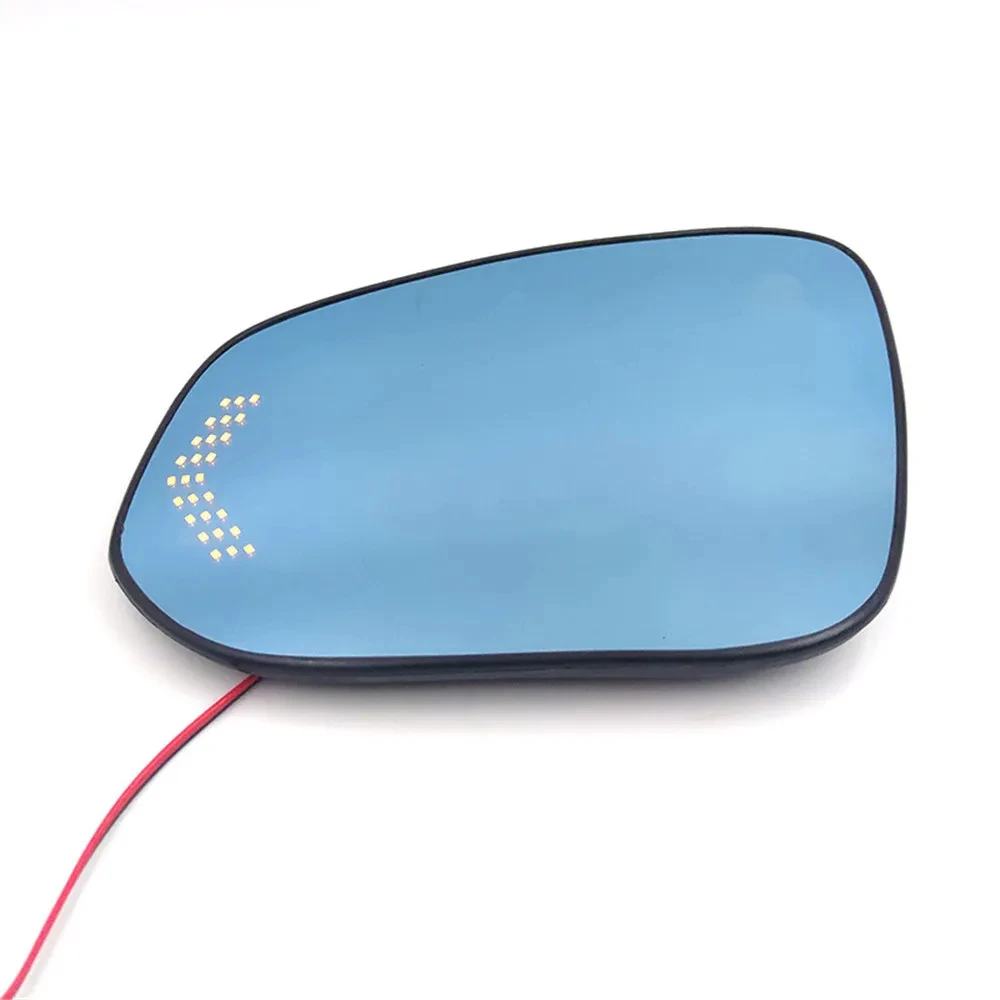 Lente de espejo retrovisor de coche, cristal azul antideslumbrante, con señal de giro y calefacción, Alphard para Toyota, cultura Previa, 2008-2014