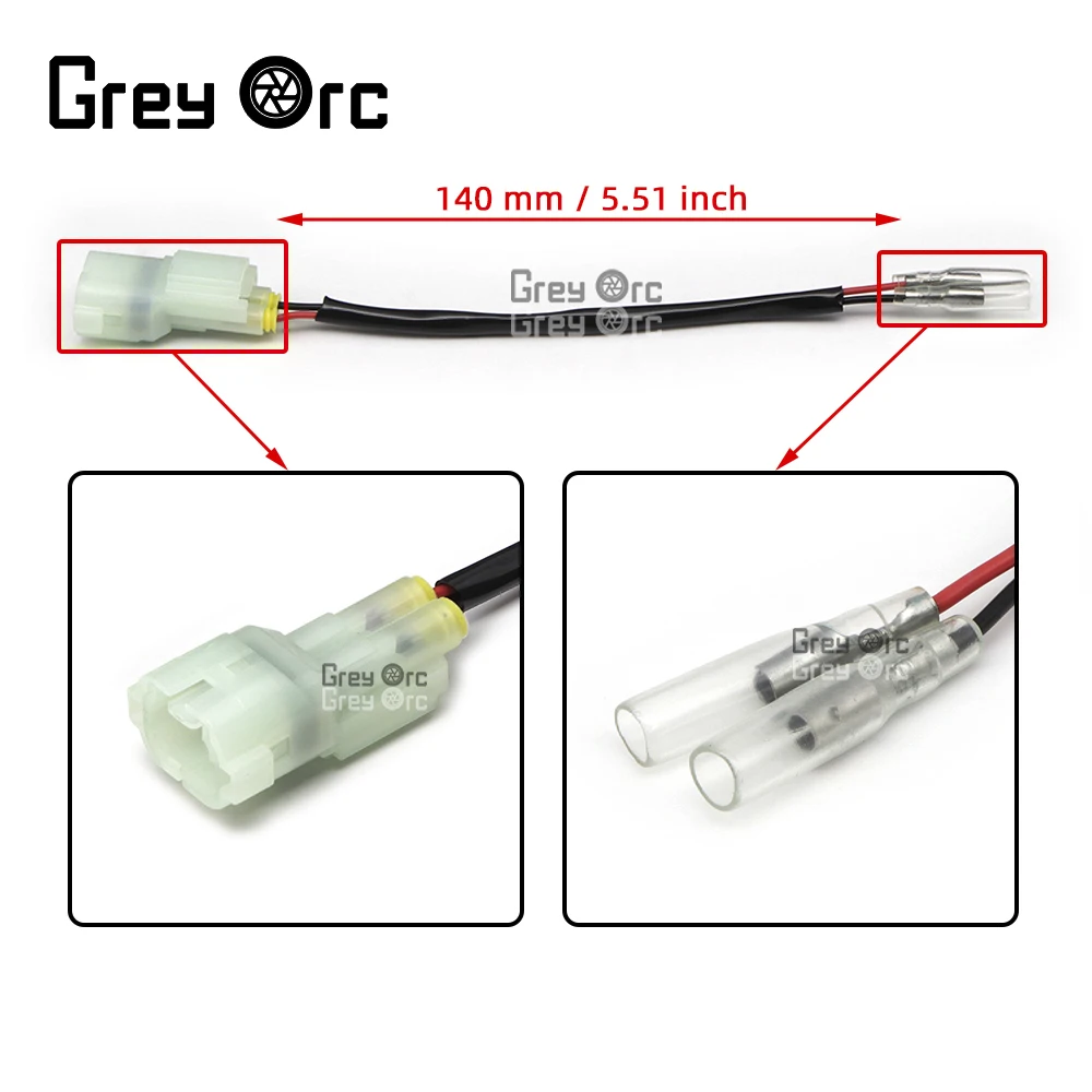 For Honda 2 Power Cord Front Fog Lamp Marking Line Light Connector Motorcycle Turn Signal Connector Adapter Plug Universal