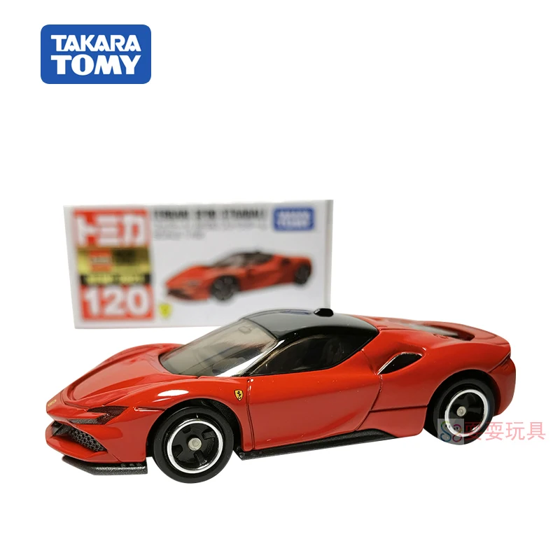 10CM TOMY Alloy Car TOMICA Ferrari 120 SF90 Toys Vehicle Diecast Metal Model for Children Gift Present  Decoration Original Ins