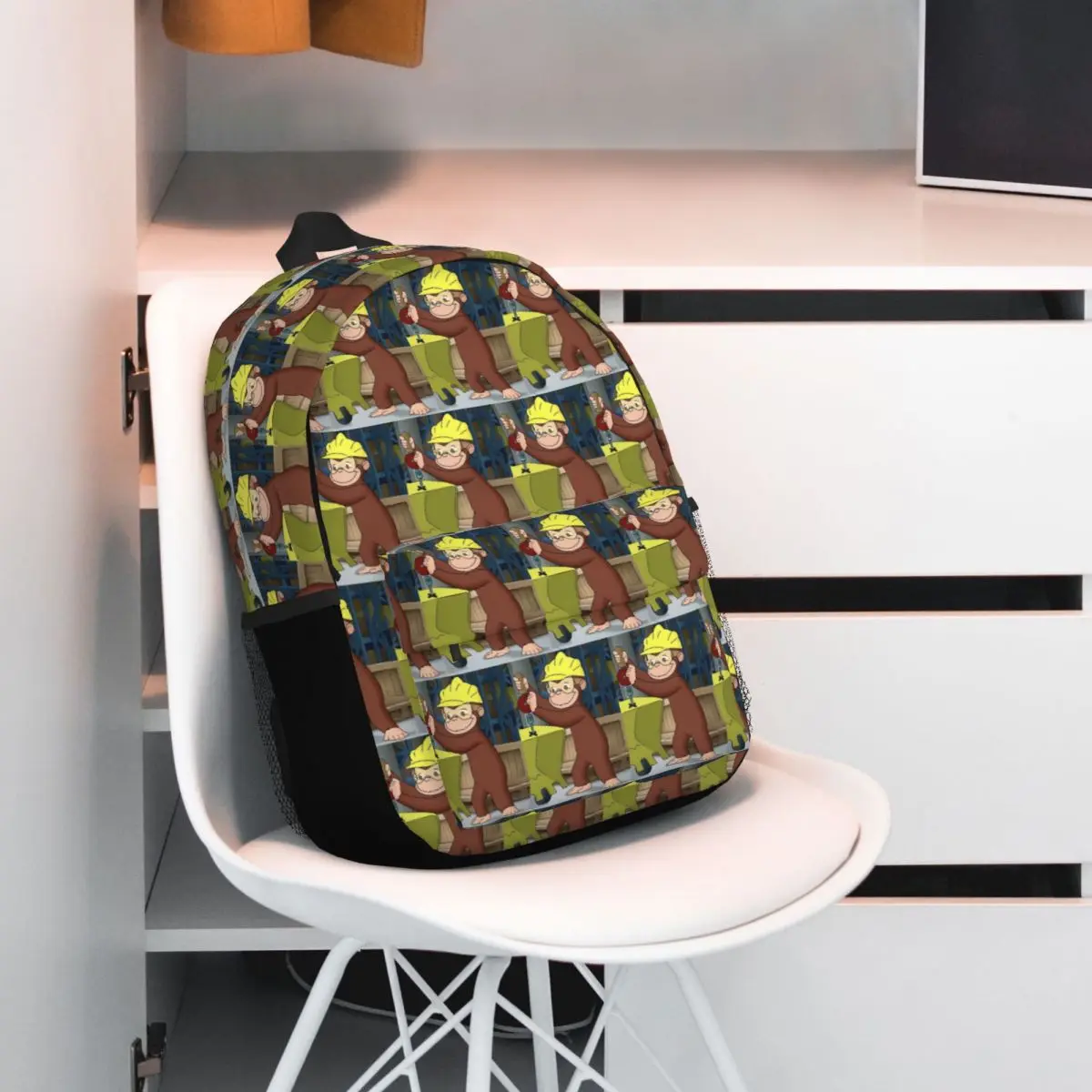 Anime Curious George Monkey Backpack Hot Sale Daypack Large Capacity Boys Girls BookBag Shoulder Bags for Men Women School Bag