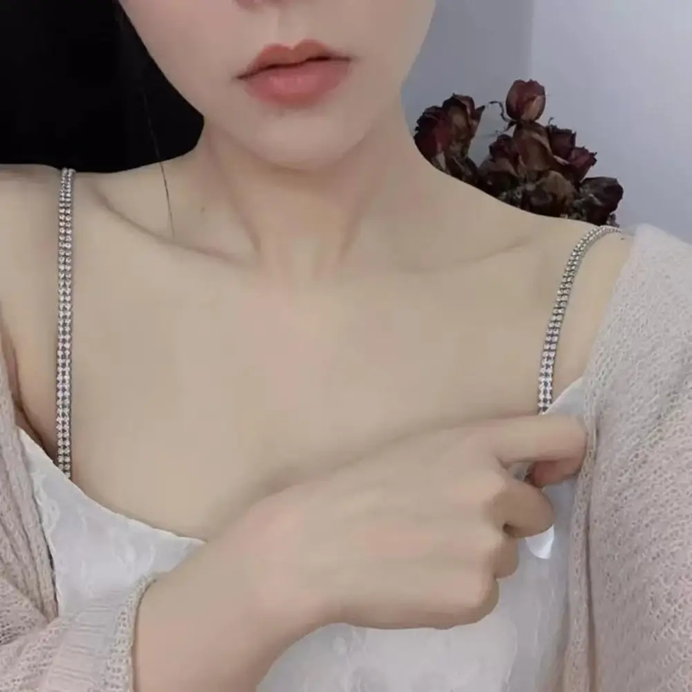 Shiny Shoulder Jewelry Sexy Rhinestone Bra Chains Shiny Shoulder Straps Wedding Bikini Jewelry Accessories for Summer Beach