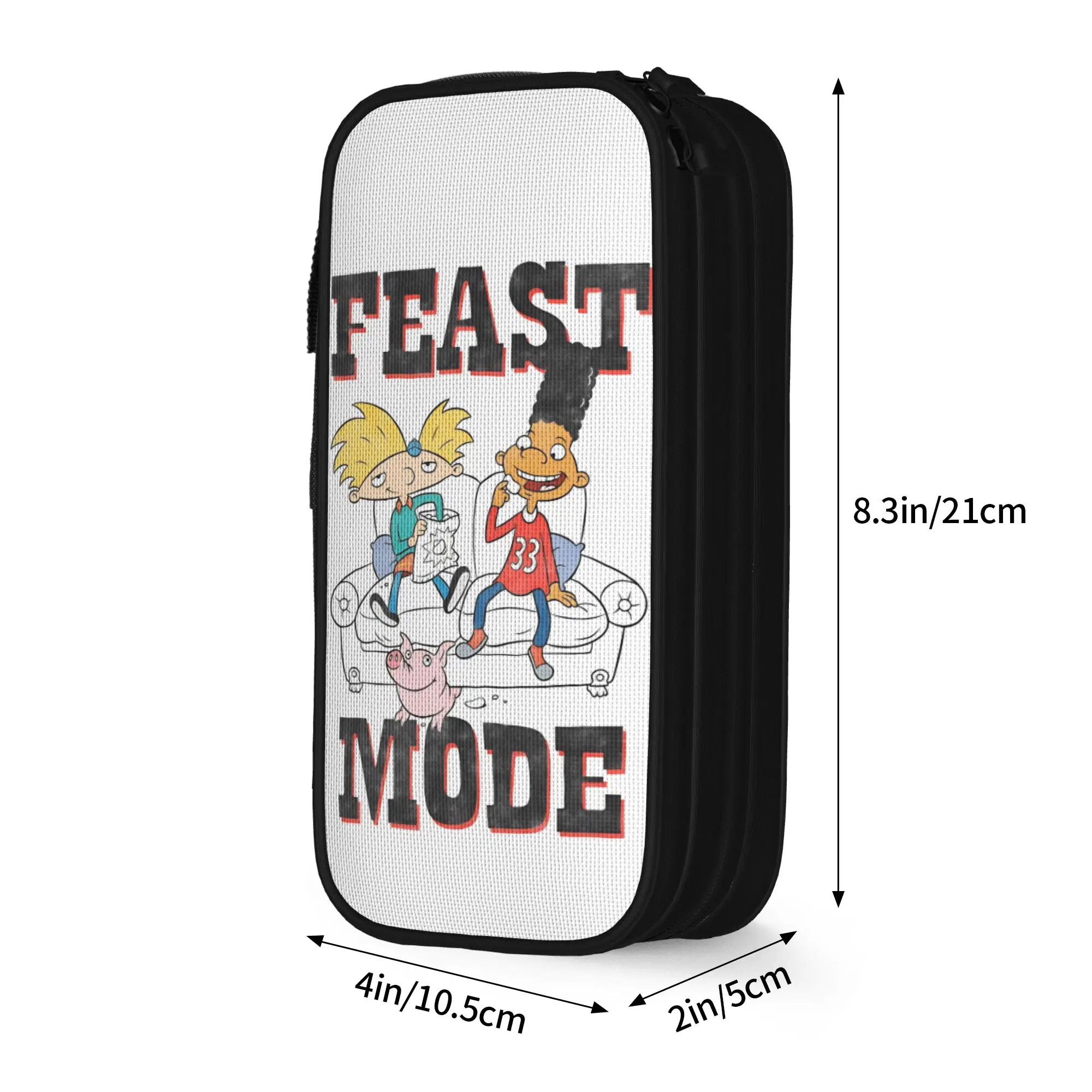 Hey Arnolds Feast Mode Share The Chips  Pencil Case Pen Holder Bags Student Big Capacity Students School Pencilcases