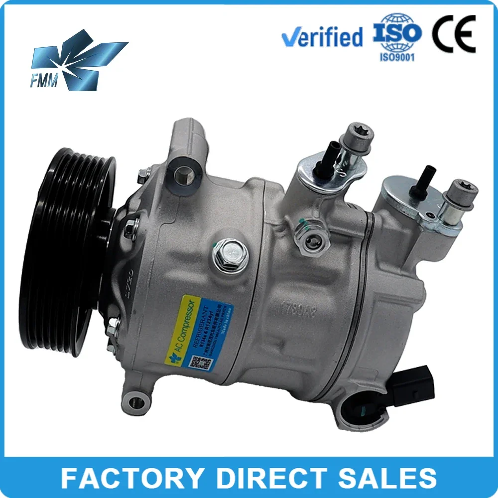 FMM A/C AC Compressor for VW Golf 5 6 Touran Passat 3C Tiguan Scirocco Caddy Odtavia 5Q0820803J 5N0820803 5N0820803C 5N0820803A