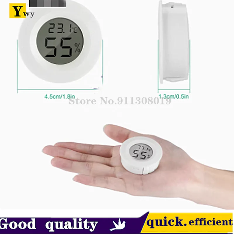 Round embedded electronic temperature and humidity meter reptile acrylic box climbing box thermometer