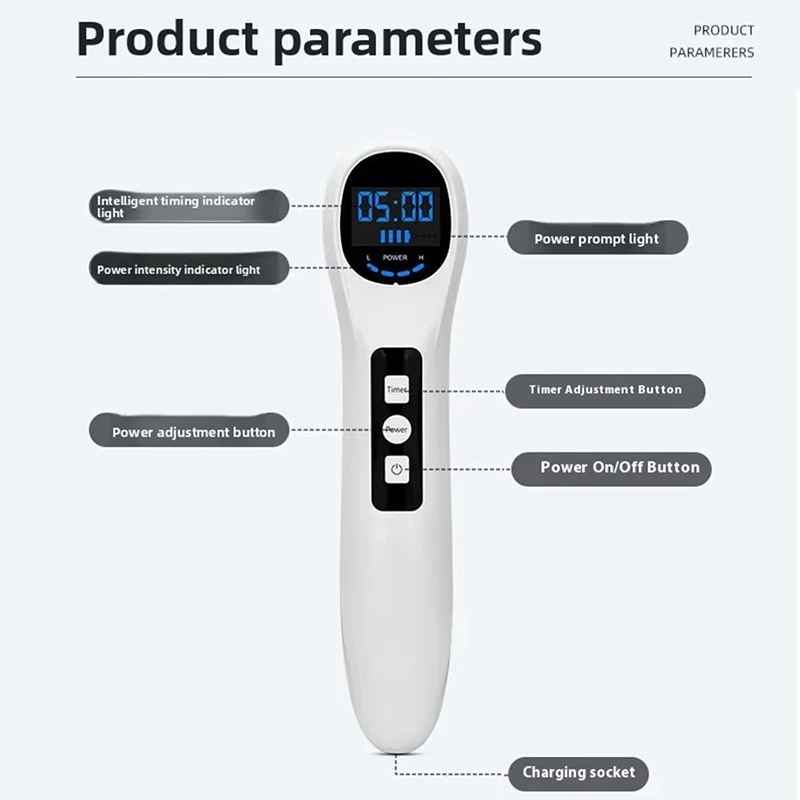 Handheld Low-level Infrared Red Light Therapy Device For Relieve Neck Back Arthritis Body Pet Pain Treatment Device 650nm 808nm