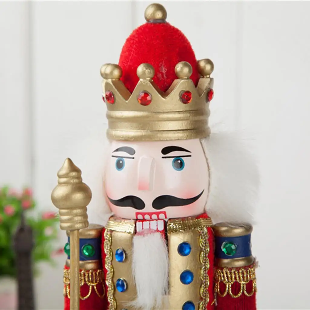 手描きの木製くるみ割り人形兵士モデル、正方形の台座付き、子供 - Nutcracker Figurine のレビューと価格