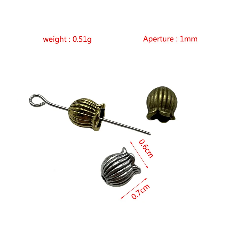 Tibetyアンティークシルバーゴールドブロンズとフラワービーズ,ジュエリー作りのためのエンドキャップ,日曜大工のアクセサリー,卸売り