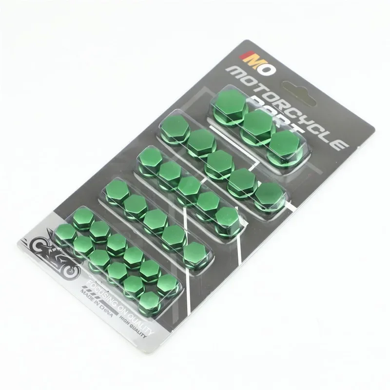 30pcs Motorcycle Screw Cap Cover Set Motor Scooter Head Screw Nut Bolt Caps Cover Decoration Motorcycle Modification Accessories