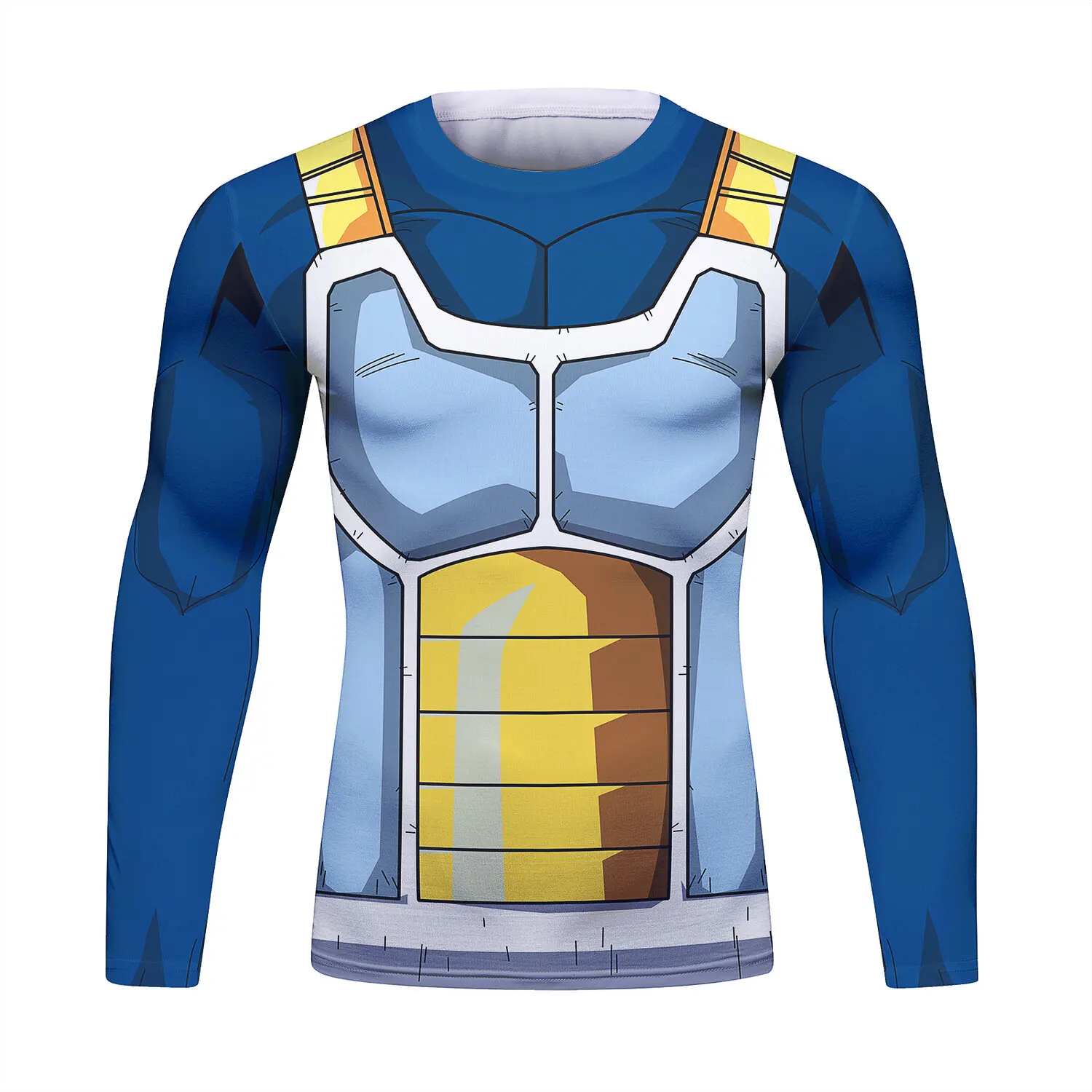 

Men's Compression Long Sleeve Slim Fit Track Shirt Cool Lightning or Flash Athletic Workout Running Long Sleeve T-Shirt（22451）