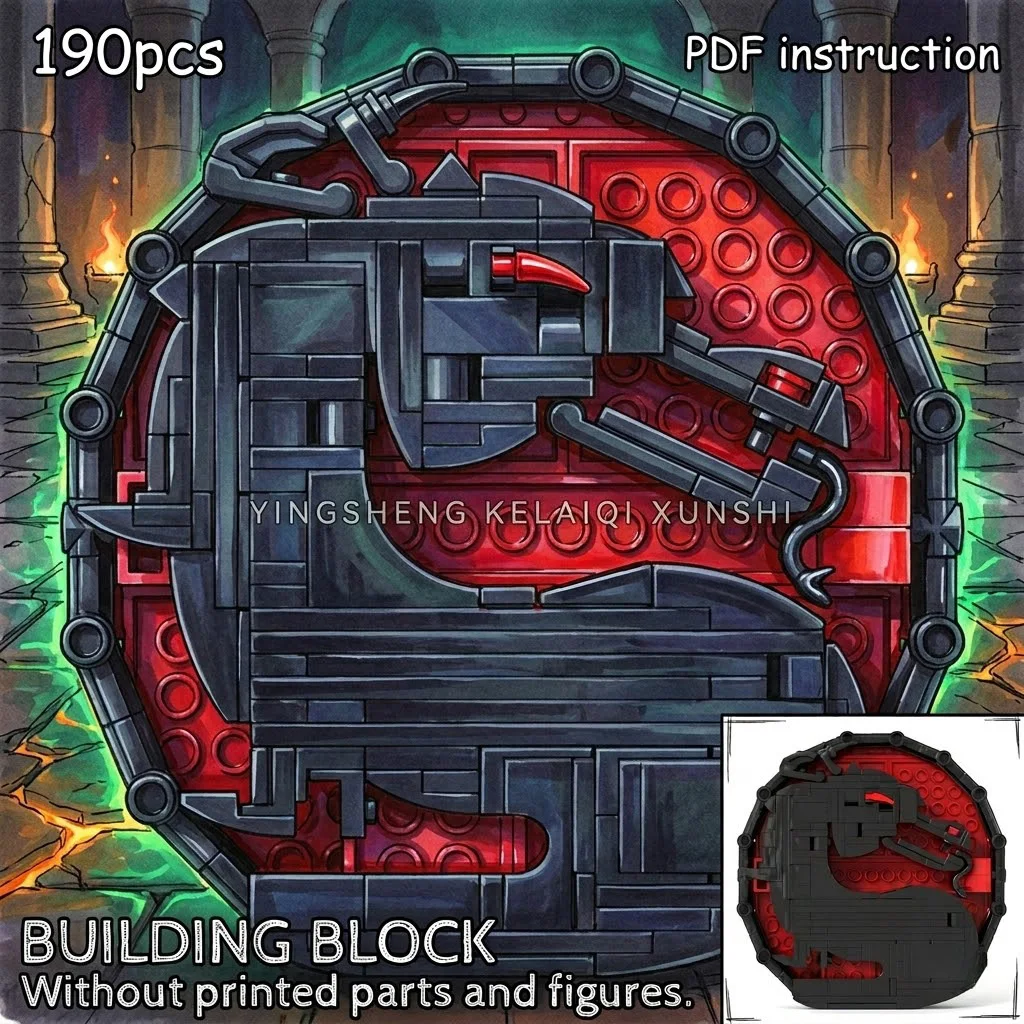 

Dinosaur Logo Game Construction Toy Wall Display Building Bricks Gift for Adults