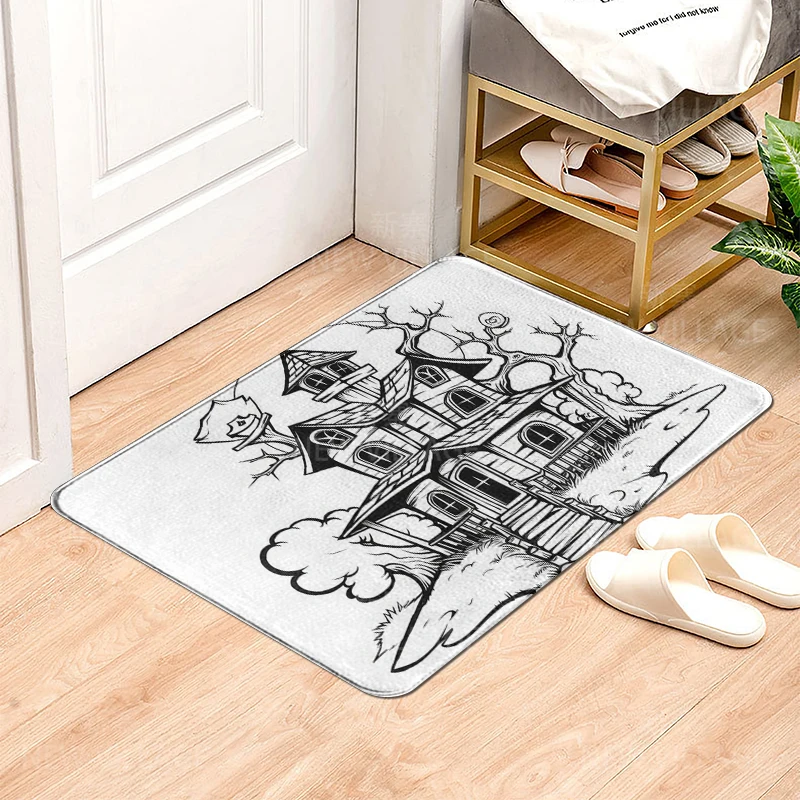 House entrance carpet Home door mat Living Room Bath Foot bathroom non-slip water absorption rugs bath Halloween Autumn Pumpkin