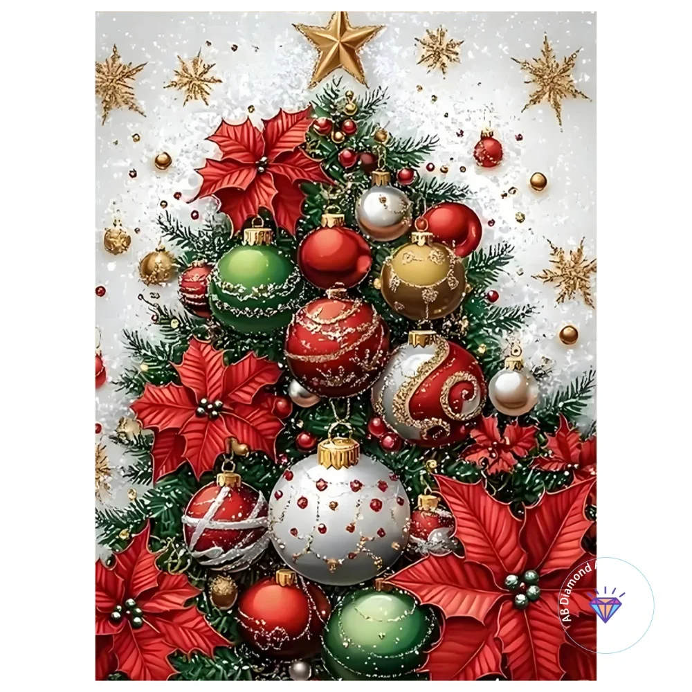 

New Christmas Tree AB Diamond Painting Kit Square Round Diamond 5D DIY Cross Embroidery Handmade Art Exquisite Gift Home Decor
