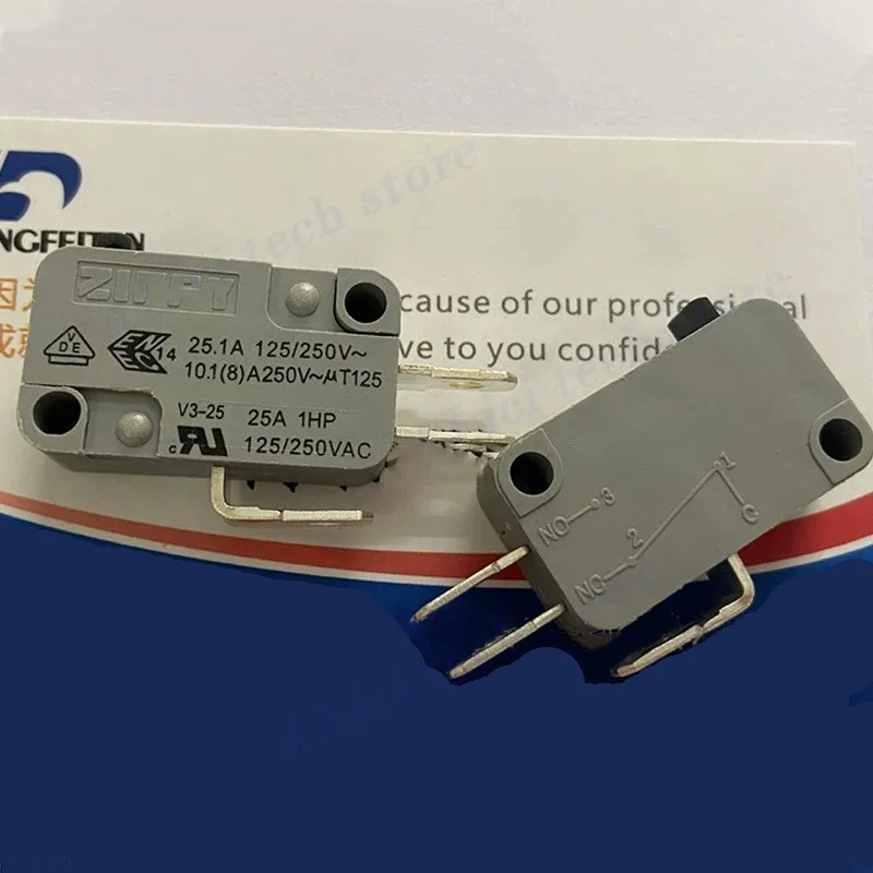 1PCS Taiwan ZIPPY V3-25S-00D3-Z high current micro switch 25A250VAC stroke reset limit switch 1 normally open 1 normally closed